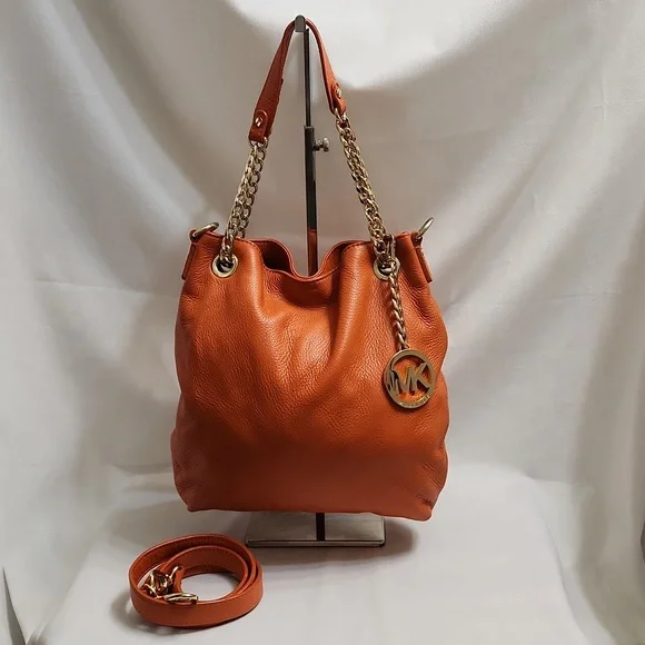 MICHAEL Michael Kors Orange Shoulder Bag with Chain Strap - Picture 3 of 16